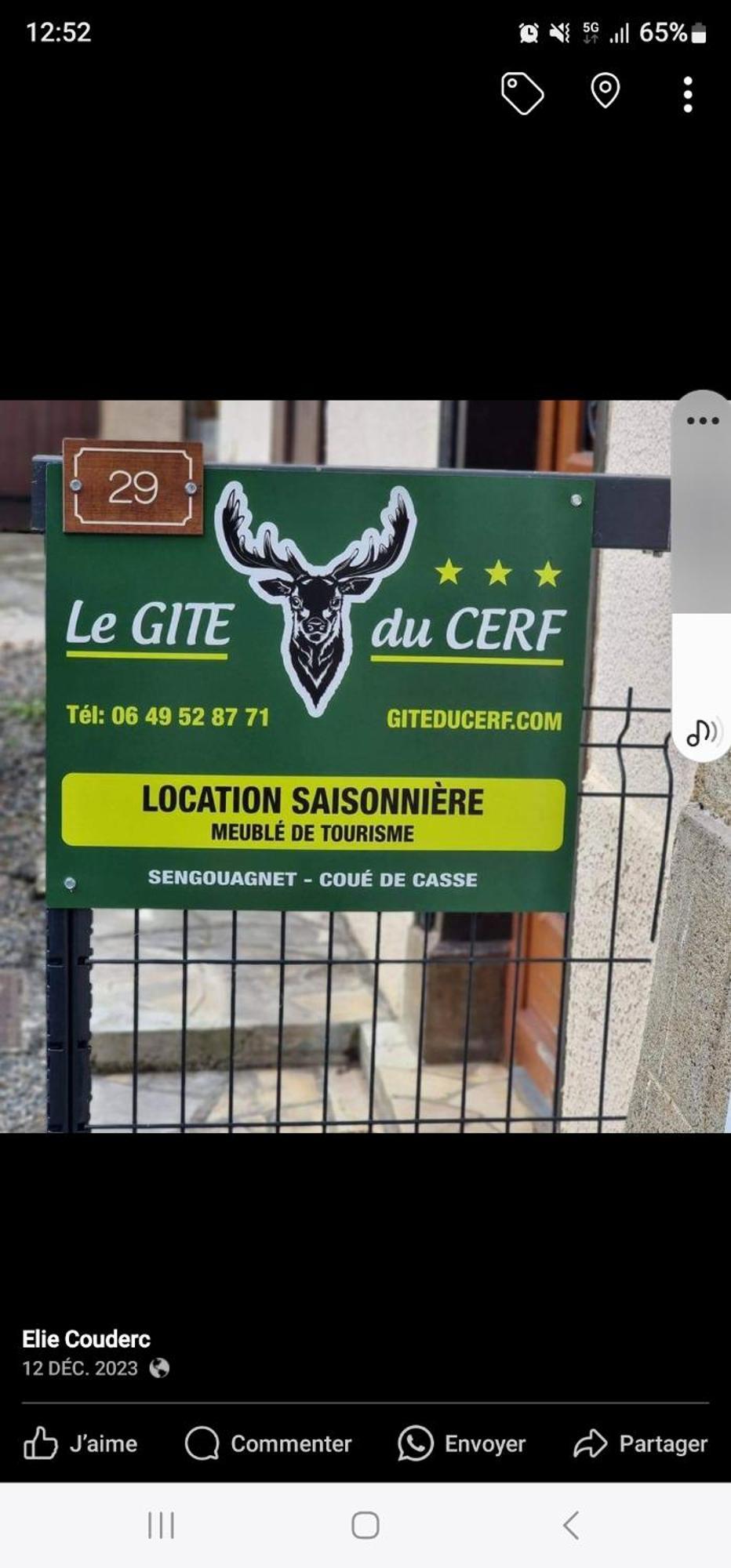 Legiteducerf 3 Etoiles Sengouagnet Exteriér fotografie